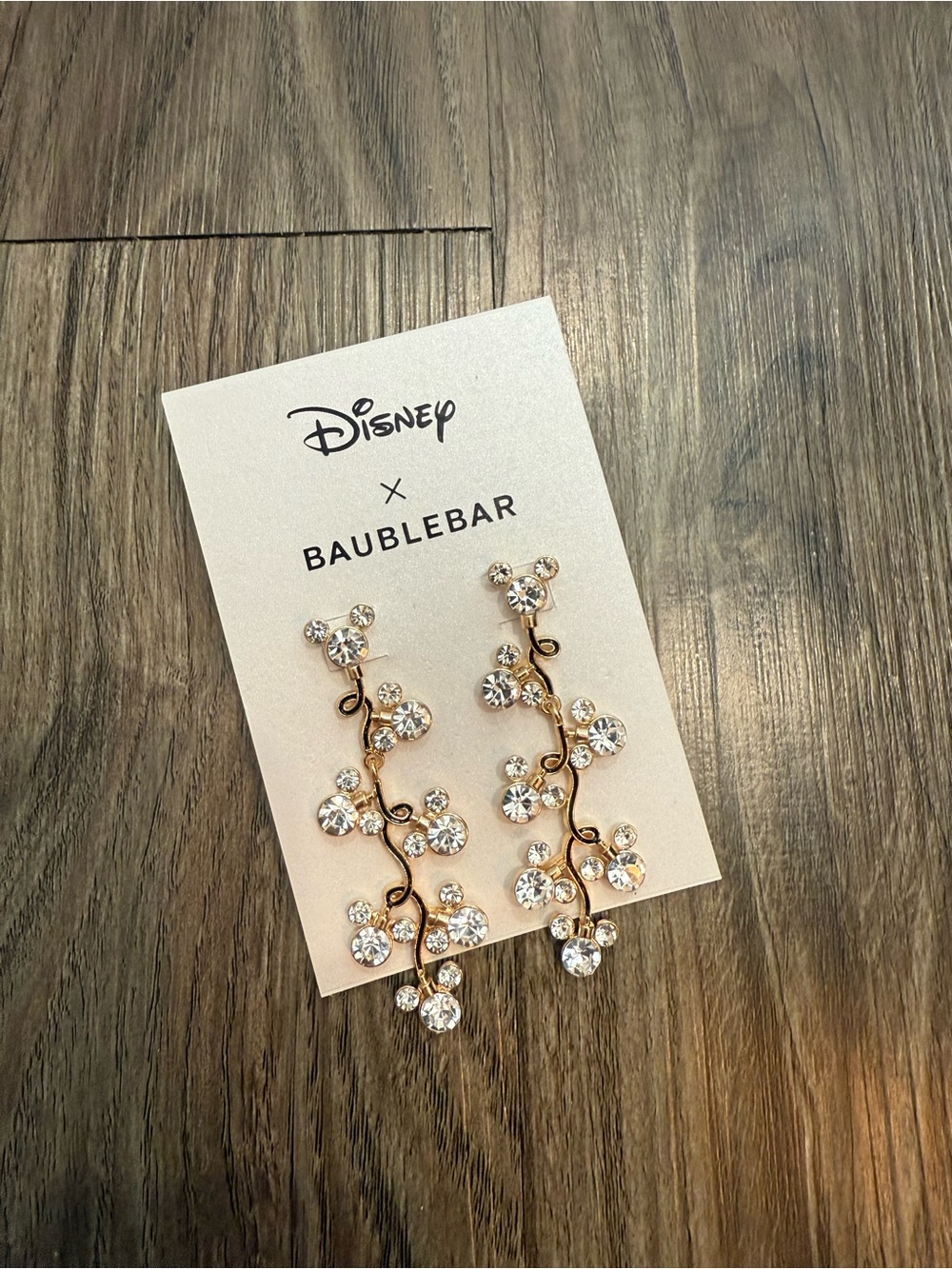 Disney x BaubleBar Mickey Mouse Clear Christmas Lights Drop Earrings